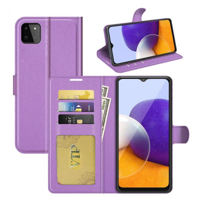 Leather Folio Wallet Case for Samsung Galaxy A22 5G Leather Folio Wallet Case for Samsung Galaxy A22 5G